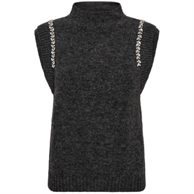 Copenhagen Muse CMIBRA Strik-Vest, Dark Grey Melange